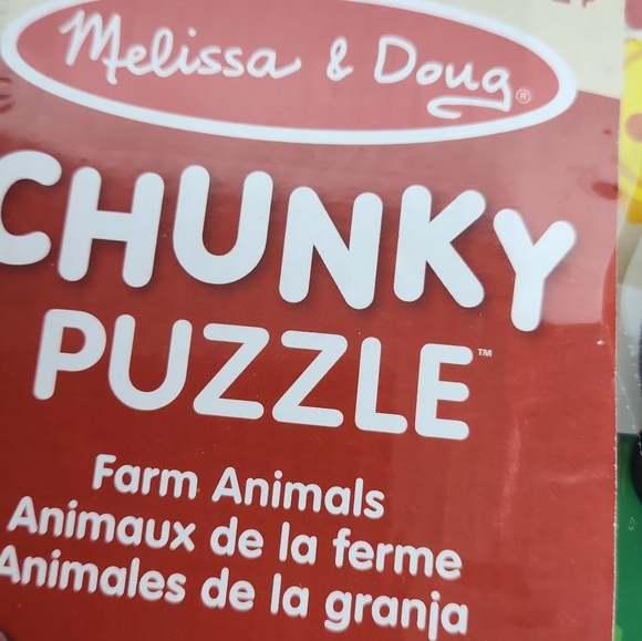 Melissa & Doug Chunky Farm Animals Puzzle Ages 2+ NEW. - Picture 5 of 6